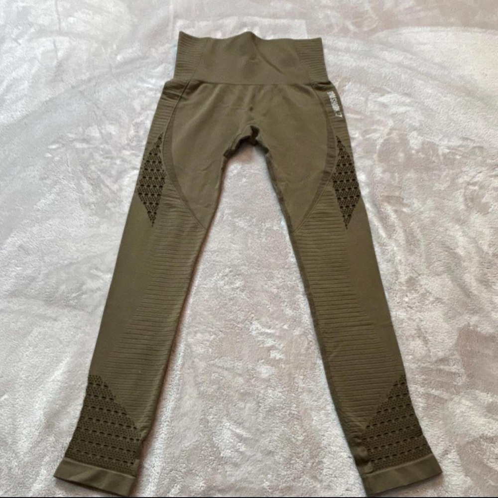Gymshark XS Olive Green High-Waisted Leggings